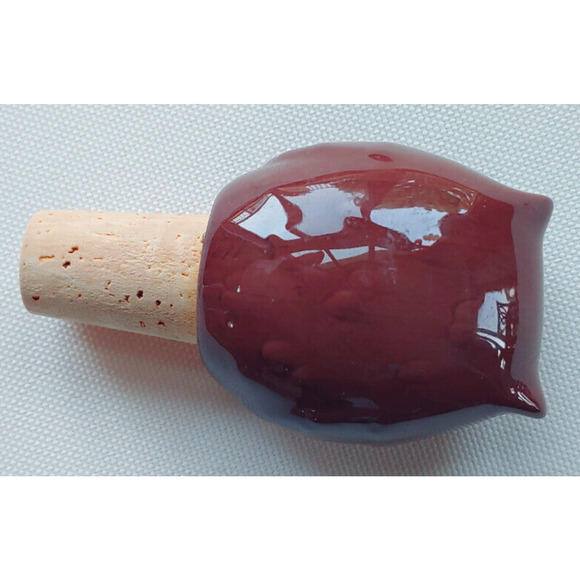 Ceramic Owl Cork Wine Bottle Stopper-Ceramic - Picture 4 of 6